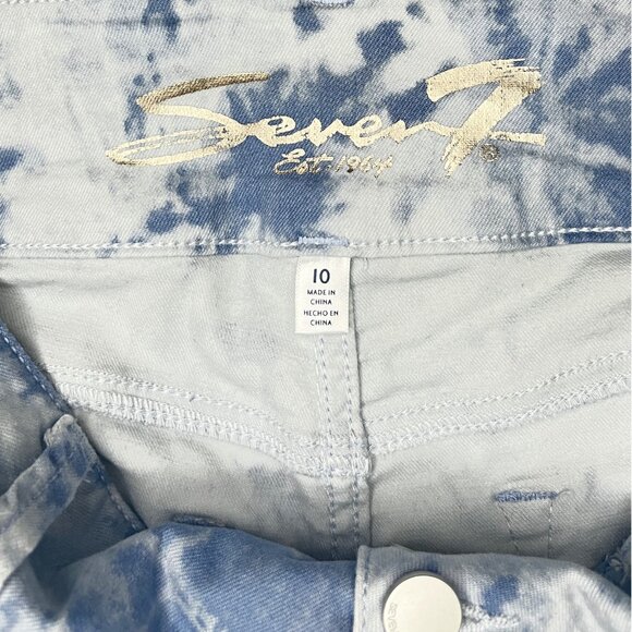 Seven7 Women's Sz 10 High Waist Bleach Wash Tie Dye Jeans Y2K Streetwear Denim - Picture 3 of 15